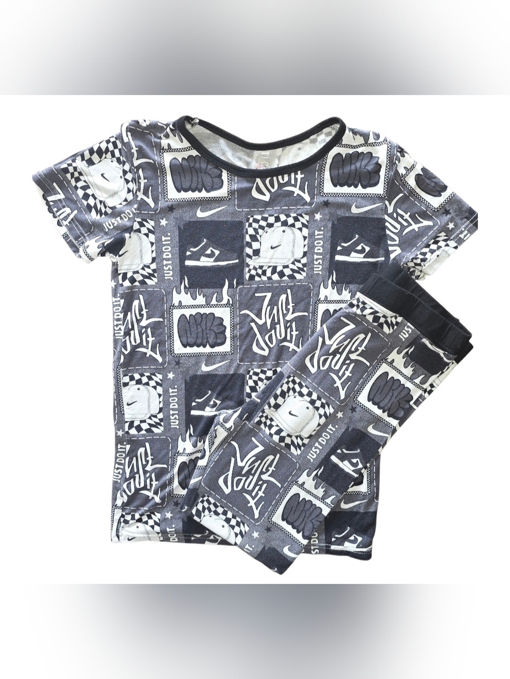Mom's Bamboo Nike Inspired Bamboo PJs Boys Size 9/10 NWOT